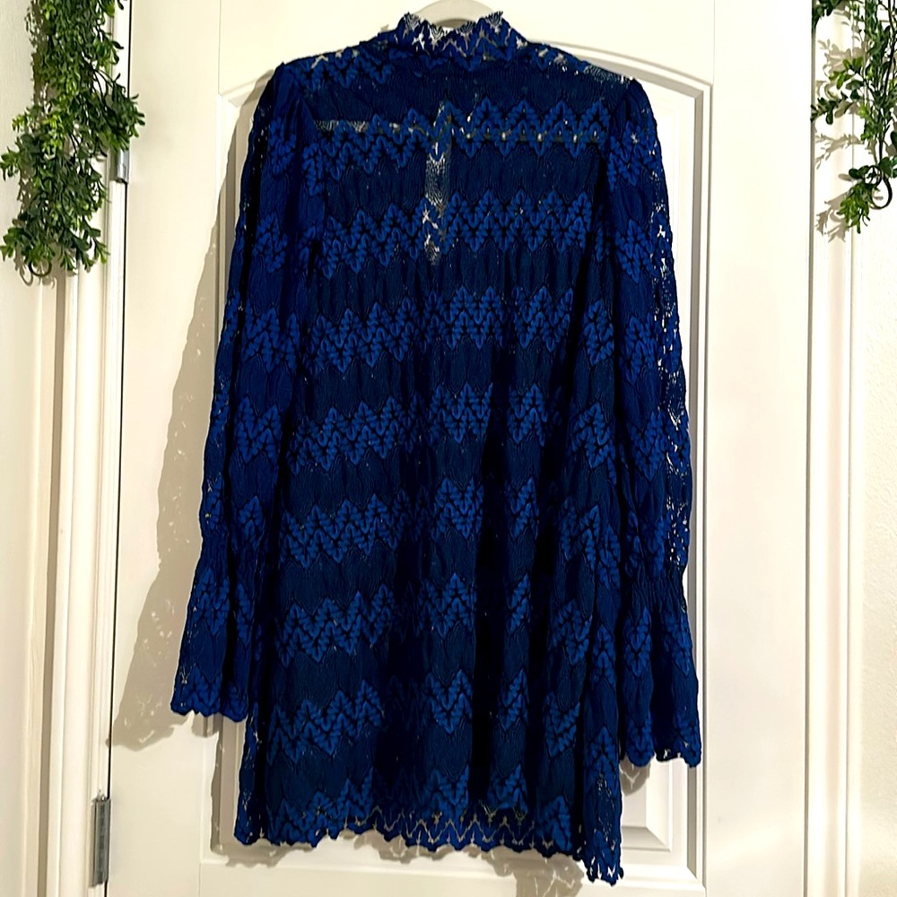 FREE PEOPLE BLUE LACE DRESS SIZE SMALL